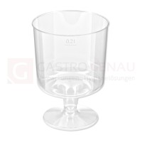 Weinglas, PS, 200 ml, Eichstrich, glasklar, 2teilig, klarer Steckfuß, 40x10 Stk.
