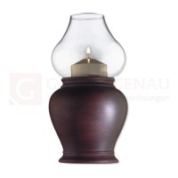 Miracle Lampe, Typ Amphora marone, Glas kristall, Zierhülle weiß, 40 M