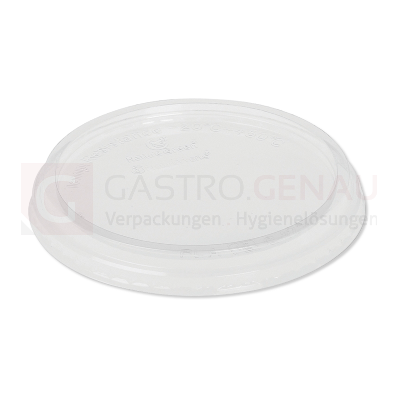 Deli Feinkostbecher Deckel, APET, rund, klar, Ø 117 mm, 10x50 Stk.