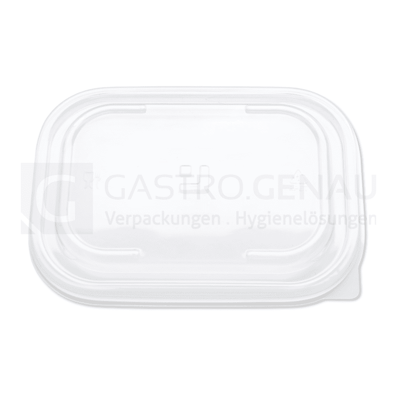 Rechteck Container Deckel, rPET, transparent, antifog, für Art.-Nr. 1155523, 6x50 Stk.