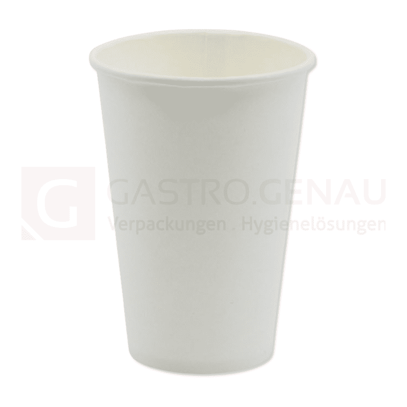 Pappbecher to go, Pappe/PE, weiß, 180 ml, Ø 70 mm, 50 Stk.