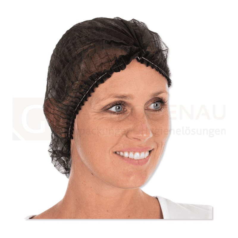 Klipphaube light, schwarz, PP-Vlies, Ø 50 cm, 100 Stk.