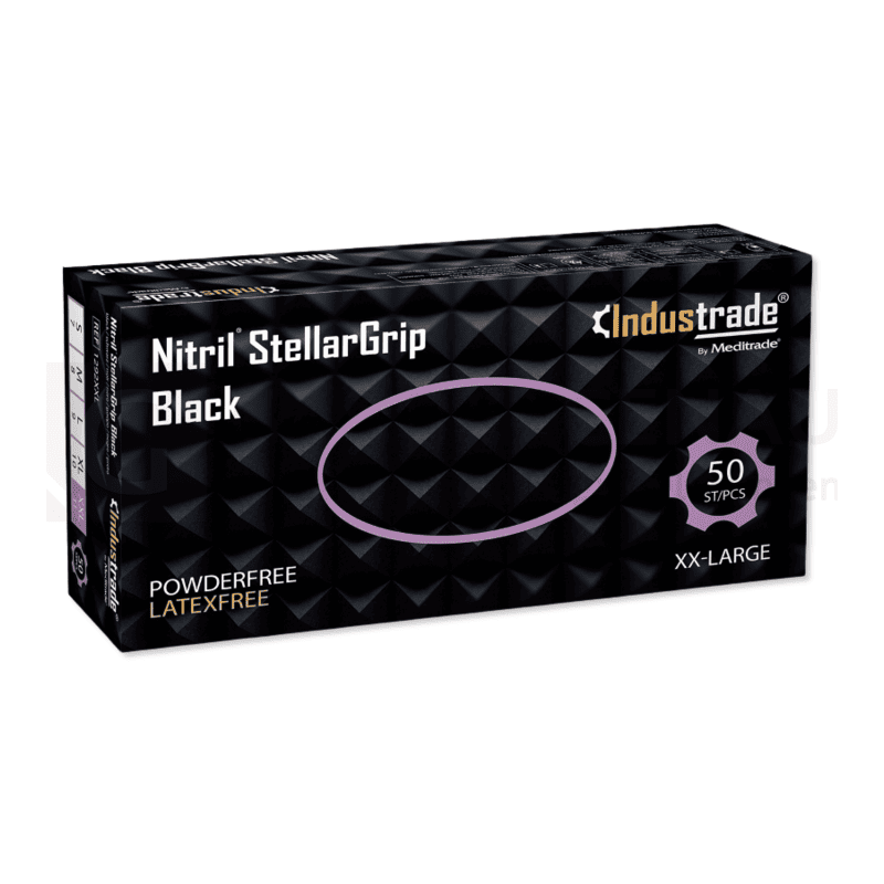 Industriehandschuh StellarGrip, Nitril, schwarz, unsteril, puderfrei, 50 Stk., Größe XXL
