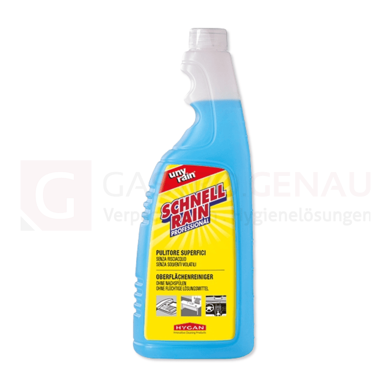 Premium Allzweck- und Oberflächenreiniger Schnellrain, alkoholfreier Kraftreiniger, Sprühflasche, 750 ml