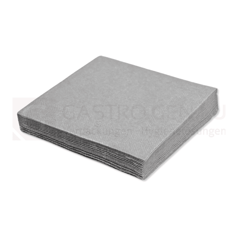 Zelltuch-Serviette, 40x40 cm, 3lagig, 1/4 Falz, grau, 250 Stk.