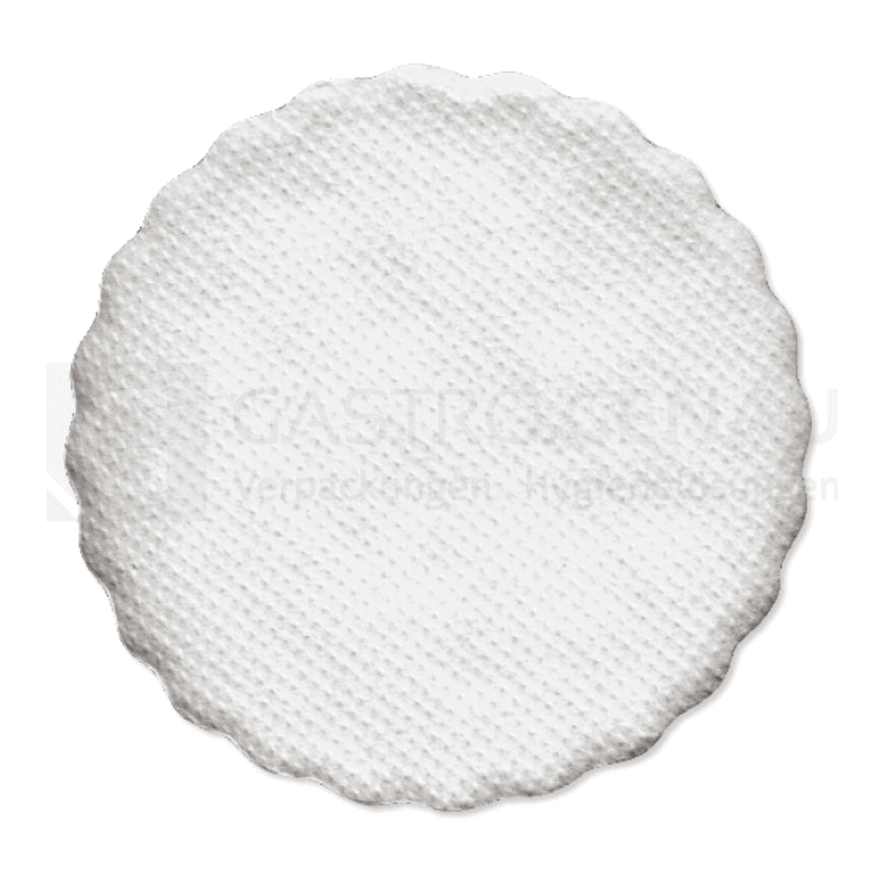 Tassendeckchen, weiß, Ø 9 cm, Spenderkarton, 1000 Stk.