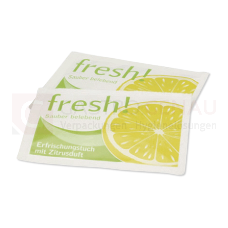 Erfrischungstuch Citrus, 60x80 mm, Neutraldruck, 250 Stk.