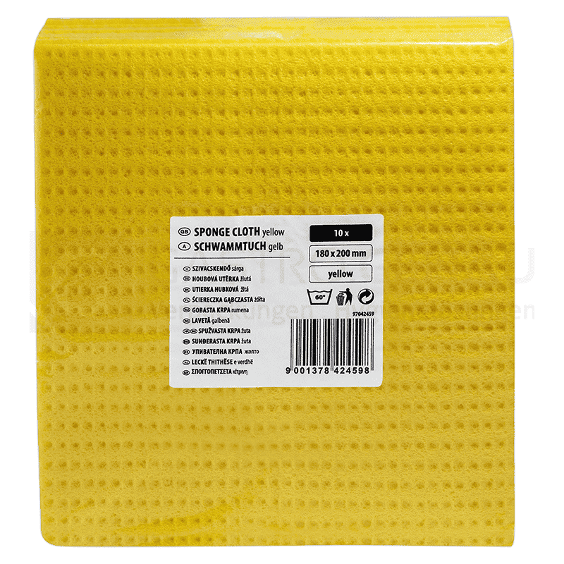 Schwammtuch Gastro, Cellulose, 18x20 cm, gelb 10 Stk.