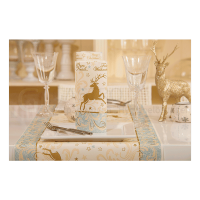 Linclass Serviette, 40x40 cm, 1/4 Falz, Xmas, 