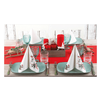 Linclass Serviette, 40x40 cm, 1/4 Falz, 