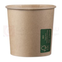 Dressing- / Saucen-Becher, Kraftpapier/PE, rund, braun, 120 ml, FSC-Mix, 100 Stk.