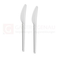 Bio Messer, CPLA, 166 mm, weiß, biologisch abbau- und kompostierbar, 50 Stk.
