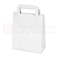 Papiertragetaschen, Innenhenkel, Kraftpapier 70g, 18x8x22 cm (BxTxH), weiß, 50 Stk.