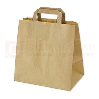 Papiertragetaschen, Innenhenkel, Kraftpapier 70g, 26x17x25 cm (BxTxH), braun, 250 Stk.