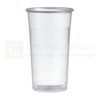 Getränkebecher, PP, 400 ml, klar, Eichstrich, Schaumrand, splitterfrei, 40 Stk.