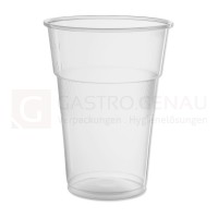 Getränkebecher, PP, 500 ml, klar, Eichstrich, Schaumrand, splitterfrei, 50 Stk.