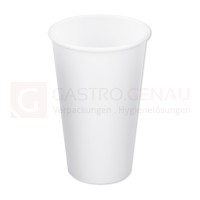 Pappbecher to go, Pappe/PE, weiß, 500 ml, kein Eichstrich, Ø 90 mm, 50 Stk.
