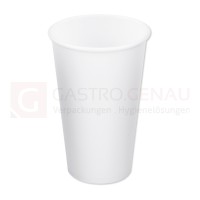 Pappbecher to go, Pappe/PE, weiß, 500 ml, kein Eichstrich, Ø 90 mm, 50 Stk.