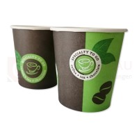 Kaffeebecher to go, Pappe / PE, 100 ml, Single Wall, Espresso, Ø 62,5 mm, 80 Stk.