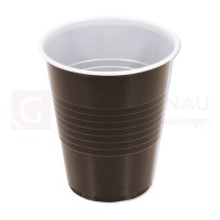 Automatenbecher, PS, braun/weiß, 150 ml, Ø 70 mm, 100 Stk.