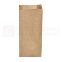 Faltenbeutel, Kraftpapier, braun, 14+7x32 cm, 2 kg, 500 Stk.