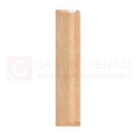 Sichtstreifenbeutel Baguette, 12+5,5x63 cm, Kraftpapier, braun, perforierte Folie, 1000 Stk.