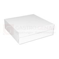 Tortenkarton, 325x325x120 mm, weiß, ohne Fester, Frischfaser, 25 Stk.