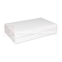 Tortenkarton, 300x450x100 mm, weiß, ohne Fester, Triplex, 50 Stk.
