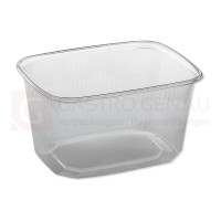 Feinkostbecher, rPP, eckig, klar, 300 ml, 108x81 mm, 100 Stk.