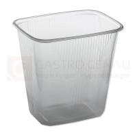 Feinkostbecher, rPP, eckig, klar, 500 ml, 108x81 mm, 100 Stk.