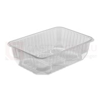 Feinkostschale, rPP, eckig, klar, 750 ml, 186x133 mm, 50 Stk.