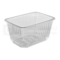 Feinkostschale, rPP, eckig, klar, 1500 ml, 186x133 mm, 50 Stk.