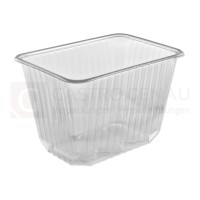 Feinkostschale, rPP, eckig, klar, 2000 ml, 186x133 mm, 50 Stk.