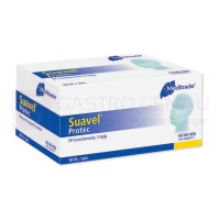 Mund-Nasen-Schutz Maske Suavel Protec, Typ II, Filtereffizienz 98 %, 3lagig Vlies, blau, formbarer Nasenbügel, elastische Ohrschlaufen, 50 Stk.