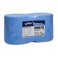 Celtex Wischtuchrolle Industrie, Zelltuch, blau, 3lagig, perforiert, 360x360 mm, 500 Blatt, 180 Meter, 2 Stk., W1