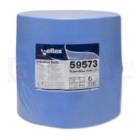 Celtex Wischtuchrolle Industrie, Zelltuch, blau, 3lagig, perforiert, 360x360 mm, 1000 Blatt, 360 Meter, 1 Stk., W1