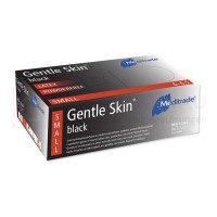 Gentle Skin, Untersuchungshandschuh, Latex, schwarz, unsteril, puderfrei, 100 Stk., Größe S