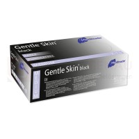 Gentle Skin, Untersuchungshandschuh, Latex, schwarz, unsteril, puderfrei, beidhändig passend, 100 Stk., Größe M
