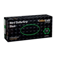Industriehandschuh StellarGrip, Nitril, schwarz, unsteril, puderfrei, 50 Stk., Größe L
