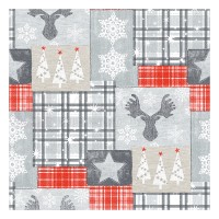 Linclass Serviette, 40x40 cm, 1/4 Falz, Xmas, 