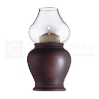 Miracle Lampe, Typ Amphora marone, Glas kristall, Zierhülle weiß, Höhe 19,5 cm, inkl. Refill 40 M