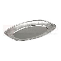 Cateringplatte, Aluminium, 351x243x21 mm, oval, 10 Stk.