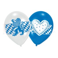 Luftballons, Latex, Motiv Oktoberfest, Ø 22,8 cm, 6 Stk.