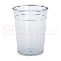 Mehrwegbecher, PC, 250 ml, Eichstrich, glasklar, 460 Stk.