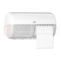 Tork Toilettenpapier-Doppelrollenspender, weiß, 286x158x153 mm (BxHxT)