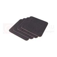 Glasuntersetzer Coaster, Serie Sughero, Pflanzenkork, schwarz, 9,5x9,5 cm, 4 Stk.